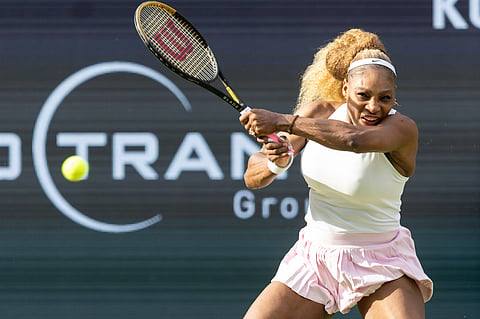 Serena Williams in action during the Berlin Tennis Open