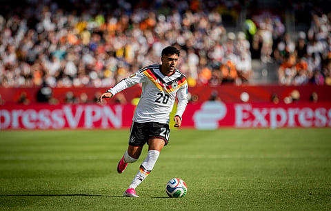 Nadiem Amiri in action against Ivory Coast