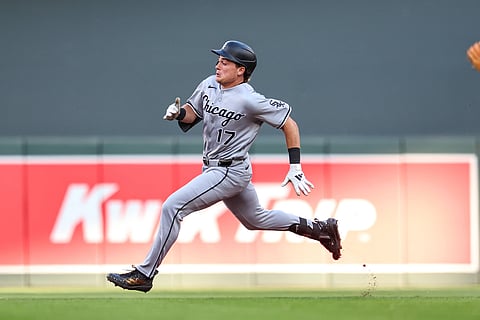 Chicago White Sox left fielder Sam Antonacci in action