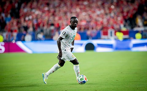 Sadio Mane in action during Senegal vs Norway
