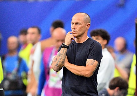 Fabio Cannavaro on the touchline against Portugal