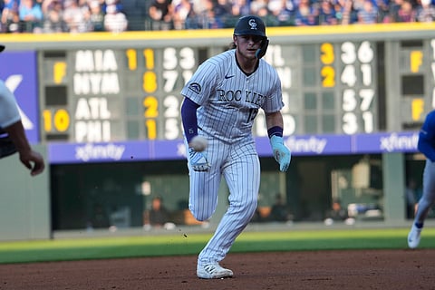 Colorado Rockies catcher Hunter Goodman