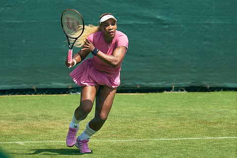 Serena Williams during practice session