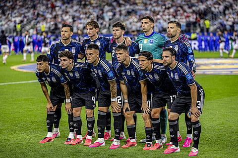 Argentina team poses for a photo