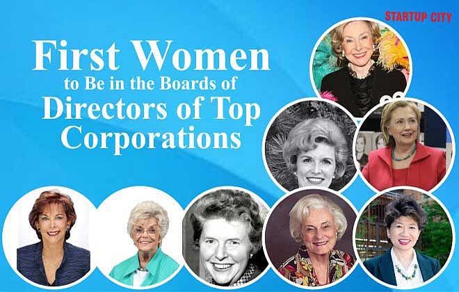 First Women to Be in the Boards of Directors of Top Corporations