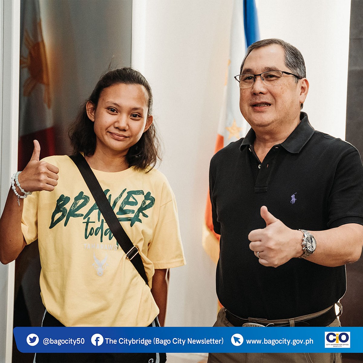 UAAP Season 86 Medalist Yessamin Carbonilla Visits Bago City Mayor - Vimarsana News