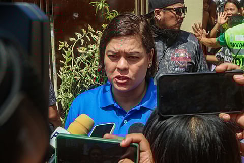 Vice President Sara Duterte during a visit at the Sto. Niño Daycare Center in Brgy. San Antonio, Agdao District, Davao City on Wednesday morning, February 21.