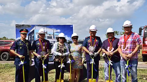 GROUNDBREAKING RITES. Manapla Mayor Manuel Escalante III with Acting Director Police Col. Rainerio De Chavez OF  Negros Occidental Police Provincial Office, and Police Major Robelito DL Mariano, Acting Manapla Police Station Chief led the groundbreaking of the new Police Station held in Hda. Patlagan, Brgy. Purisima, Manapla, Negros Occidental on Feb.  28.
