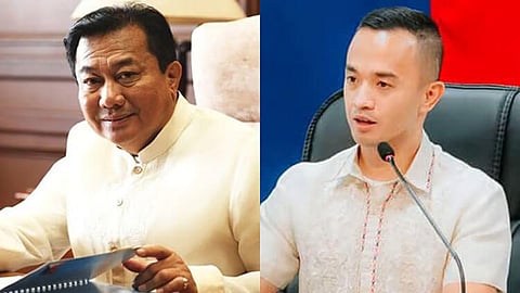 Davao del Norte Rep. Pantaleon Alvarez (left), Davao del Norte Vice Governor Oyo Uy (right)