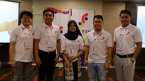 The Davao Delegation. Lto R: Gonzales, Angon, Angas, Lamanilao, Ramirez.