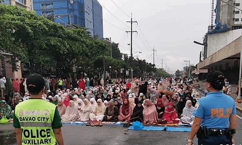 The Davao City Police Office (DCPO) reported that the observance of Eid'l Adha at Freedom Park on Roxas Avenue, Davao City, on Sunday, June 16, was peaceful.