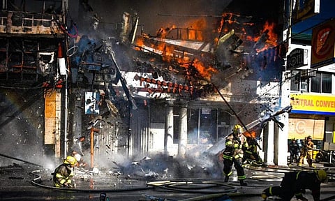 'UNSUNG HEROES'. On the morning of Friday, May 31, 2024, a dramatic scene unfolded on C.M. Recto Street in Davao City. A firefighter narrowly escaped being struck by falling debris while battling a blaze. This incident highlights the immense risks and unwavering dedication of our firefighters, who tirelessly protect our communities.