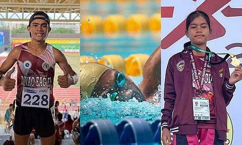 Swimmer Paolo Miguel Labanon bags 3rd gold, thrower Jessica Leah Losentes secures her 1st; Davao Occidental thrower sets new record in javelin throw, taekwondo jins also shine.