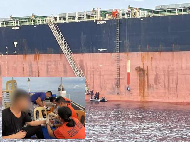 The Philippine Coast Guard (PCG) carried out a medical evacuation for a Chinese crew member who had cut his left thumb while sailing 20.69 nautical miles west of Semirara Port, Caluya, Antique, on Thursday morning, July 4, 2024.