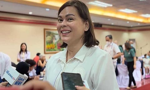 Vice President Sara Duterte facing the  media on Thursday morning, July 11, 2024, at Brokenshire Medical Center on Madapo Hills, Davao City.