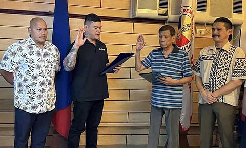 Davao City Mayor Sebastian "Baste" Duterte took his oath as the Executive Vice President of the PDP-Laban on Thursday evening, September 5.