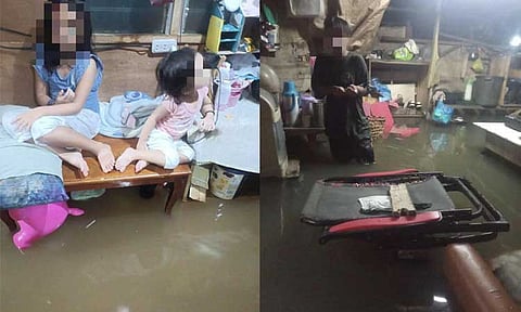 Several residents, including children, in parts of Matina and Bugac, Maa in Davao City, were kept awake as flooding hit the area due to heavy rainfall on Thursday, September 19, 2024.