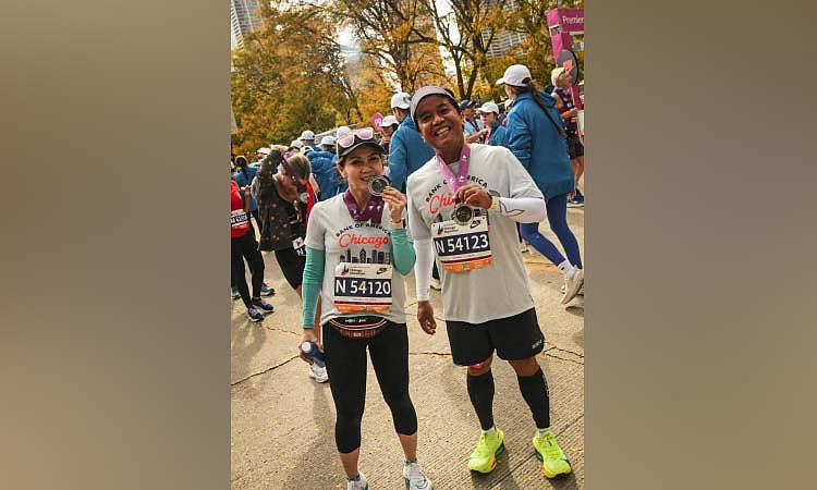 Running the Chicago Marathon together