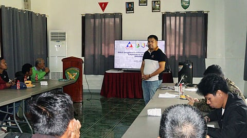 ZAMBOANGA. The Army’s 97th Infantry Battalion (97IB) together with the Department of Labor and Employment (DOLE) facilitate the creation of a People’s Organization (PO) federation on Saturday, November 30, 2024, at the headquarters of the battalion in Del Pilar village Piñan, Zamboanga del Norte. A photo handout shows a representative of DOLE conducted a comprehensive lecture to the members of the federated PO about the Department of Labor and Employment's Integrated Livelihood and Emergency Employment Program (DILEEP). (SunStar Zamboanga)
