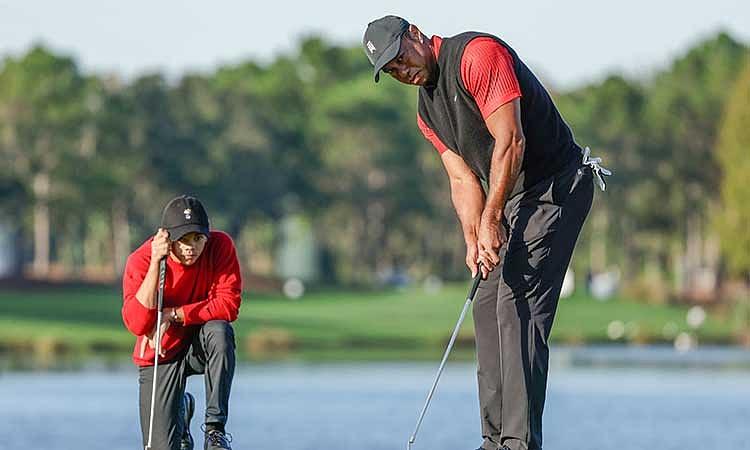 Tiger Woods Returns to the Golf Course at PNC Championship