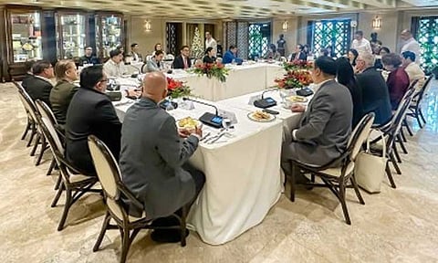 US SEMICON. A US delegation from the semiconductor industry meets with Office of the Special Assistant of the President for Investment and Economic Affairs Secretary Frederick Go and Trade Secretary Ma. Cristina Roque at Malacañan Palace on Monday (Dec. 16, 2024). The delegation was led by SIA president John Neuffer.