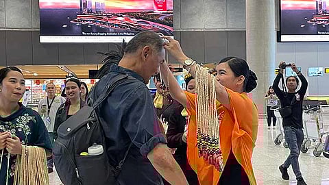 CEBU. Balikbayans arrive at Mactan-Cebu International Airport on Thursday, January 16, 2025, as they return home early for the Sinulog 2025 festivities.