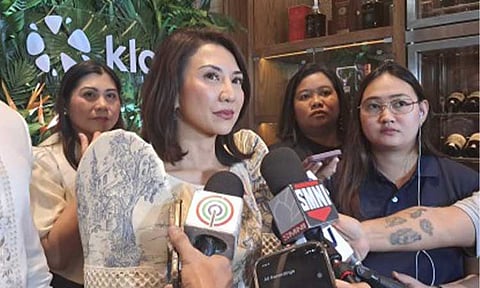 TOURISM BOOST. Tourism Secretary Christina Frasco expresses her gratitude to President Ferdinand R. Marcos Jr. for transferring PHP400 million of his contingency funds to restore the Department of Tourism’s (DOT) branding budget, during an ambush interview at the Newport World Resorts in Pasay City on Wednesday (Jan. 15, 2025). Frasco said the restored budget will boost promotions for Philippine destinations and translate to more arrivals and tourist spending. (PNA photo by Joyce Rocamora)