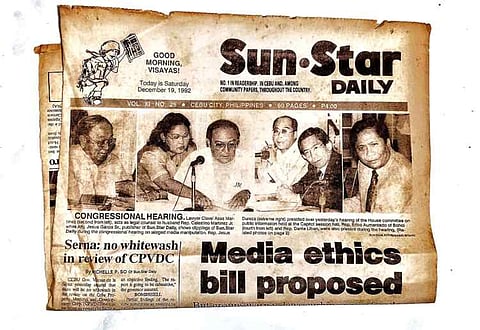 Media’s Public: The 1992 congressional hearing on alleged Cebu media corruption was 'in aid of legislation.' It must’ve helped the House decide that a code of ethics for journalists cannot be legislated.