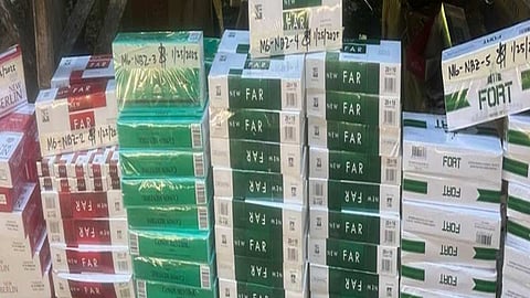 ZAMBOANGA. Authorities arrest three persons and seize some P80,150 worth of smuggled cigarettes in anti-smuggling operation at the public market of Tubod, Lanao del Norte, on Saturday, January 25, 2025. A photo handout shows the cigarettes that were confiscated being sold in violation of Public Act 8424 otherwise known as the Tax Reform Act of 1997. (SunStar Zamboanga)
