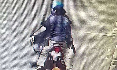 Screenshot of a CCTV footage where three armed suspects escaped after robbing a jewelry shop in Ilustre, Davao City, on Wednesday morning, February 26, 2025. One of the suspects has been captured in Bankerohan. A dragnet operation and investigation are still ongoing to apprehend the remaining suspects. On the left side, jewelries were recovered during the police hot pursuit operation.