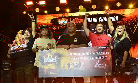 Hardcore rock band Daks Not Dead from Batangas takes home the 2024 Red Horse Beer Pambansang Muziklaban LAKAS Championship during the Grand Finals held at the Paseo de Sta. Rosa grounds in Sta. Rosa, Laguna last March 15, 2025.