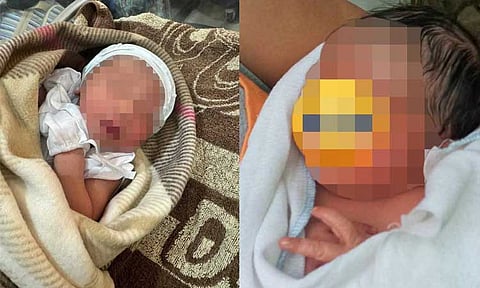 Two newborn baby boys were found abandoned in separate locations in Davao City and Cotabato early Friday, March 21, 2025.