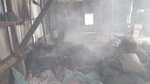 The New People's Army (NPA) burned a warehouse for cassava root crops in Sitio Kalipay, Barangay San Luis in Malitbog, Bukidnon on April 5, 2025. (Photos from 4ID)