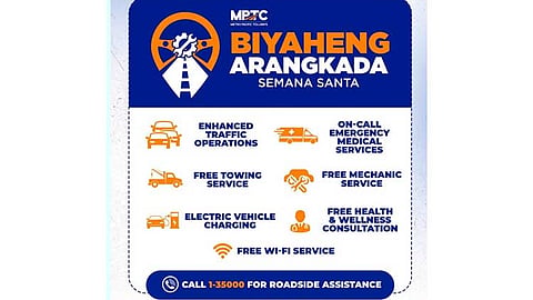 MPTC bares program to assist motorists during Holy Week