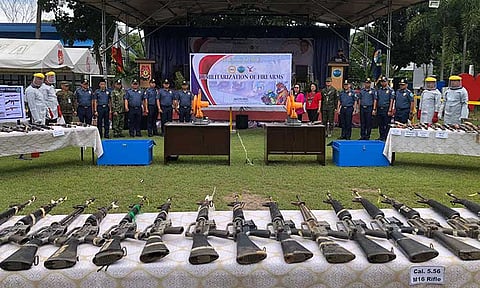 The Police Regional Office-Davao, in coordination with the Department of the Interior and Local Government-Davao, demilitarized a total of 31 firearms—comprising 27 long and 4 short firearms—on Friday, April 25, 2025, at PRO-Davao, Camp Catitipan, Davao City. These weapons were either confiscated, surrendered, or forfeited.