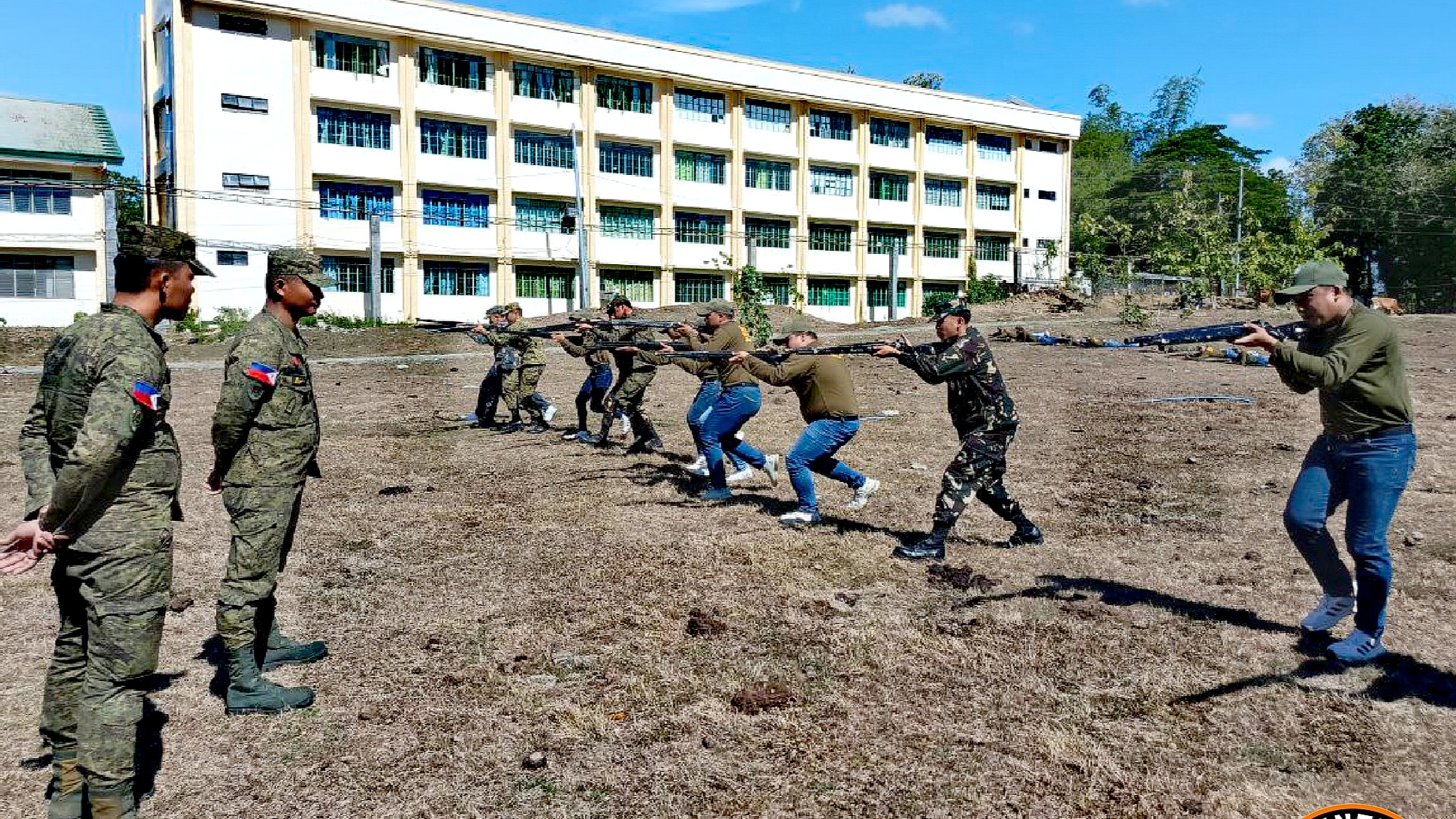 Philippine Army’s 61st Infantry (Hunter) Battalion supports a community medical mission in Barangay San Isidro, Jaro, Iloilo, and trains ROTC cadets from Iloilo Science and Technology University – Miagao Campus on small unit tactics. (Photo courtesy of 61st Infantry Battalion)