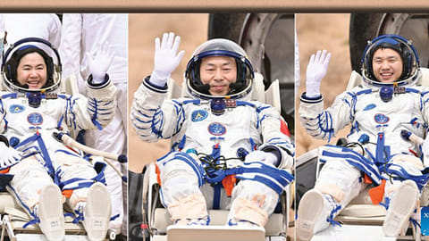 3 Chinese astronauts back on Earth in good health
