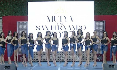 MNSF SWIMSUIT COMPETITION. The 15 candidates of the Mutya Ning San Fernando 2025 during the swimsuit competition at Heroes Hall on May 17. (Photo by Jovi T. De Leon)