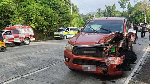 A one-year-old toddler and a three-month-old baby were among the passengers who sustained bruises and body injuries in a vehicular accident that occurred at around 5:50 a.m. on May 19 along the Davao-Bukidnon National Highway in Sitio Pagan, Barangay Marilog, Marilog District, Davao City.