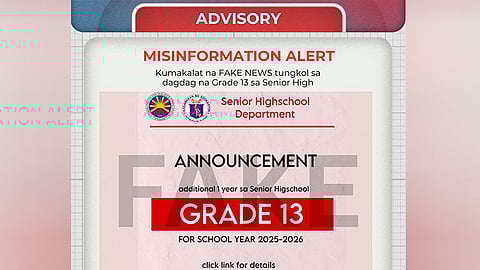 DepEd on viral Grade 13 for SHS ‘fake news’