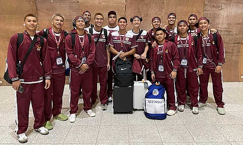 GO FOR GOLD. The Davao Eagles secondary boys basketball team arrives in Laoag City, ready to compete in the Palarong Pambansa 2025.