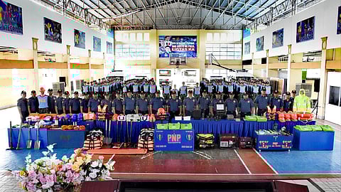 Police Brigadier General Jack L. Wanky, regional director of the Police Regional Office in Western Visayas (PRO 6), leads the inspection of disaster response equipment on May 21, 2025, as part of a nationwide readiness initiative by the PNP. The activity aimed to ensure all gear is fully functional for emergency deployment. 
(Photo courtesy of PRO 6)