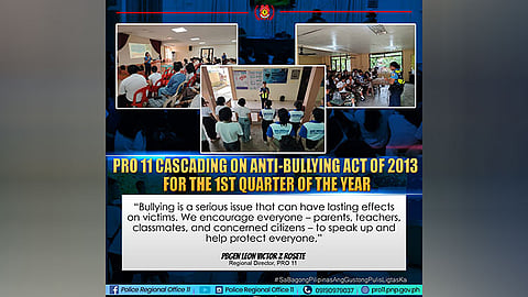 Kampanya sa 'bullying' sa PRO-Davao magpadayon