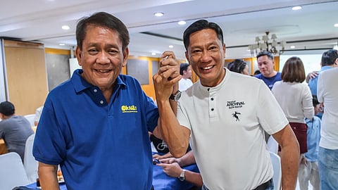 (From left) Cebu City Vice Mayor-elect Tomas Osmeña and Cebu City Mayor-elect Nestor Archival (Photo by Juan Carlo de Vela) 
