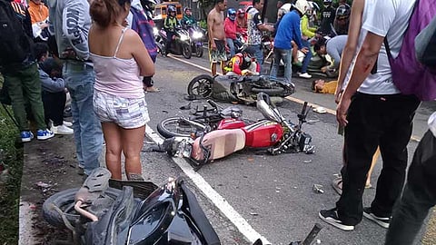 5 injured as 3 motorcycles collide on Transcentral Highway