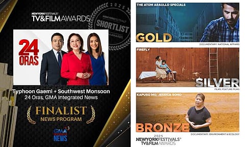 GMA Network brings home 3 World Medals at the 2025 New York Festivals TV & Film Awards