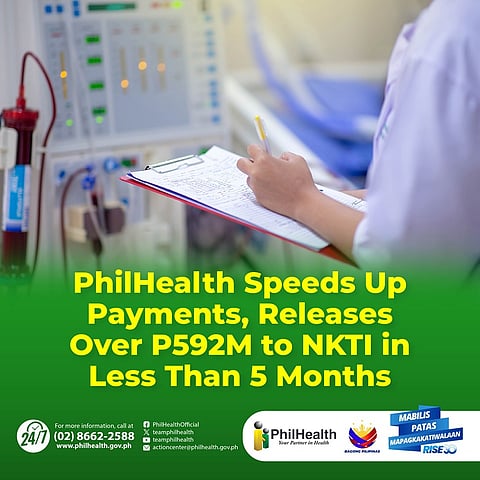 PhilHealth speeds up payments, releases over P592M to NKTI in less than 5 months