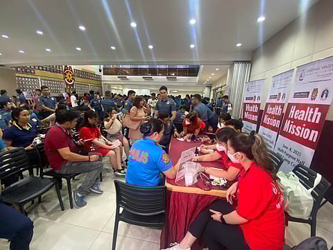MANILA. The Philippine National Police (PNP) Officers’ Ladies Club Foundation (PNP-OLCF) held a medical mission on Wednesday, June 4, 2025, across all police regional offices in the country. Pictured here is one of the missions held at Camp Crame, Quezon City.