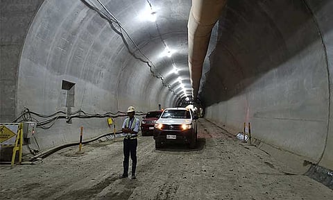 The twin tunnels of the Davao City Bypass Construction Project (DCBCP), each stretching 2.3 kilometers, will be the longest mountain road tunnels in the Philippines once completed. Excavation for the northbound tunnel was completed in March 2025, while only 117 meters remain for the southbound tunnel. Both ends of the southbound tunnel are expected to connect by July or August 2025. The DCBCP spans 45.5 kilometers, linking Barangay Sirawan in Toril, Davao City to Barangay J.P. Laurel in Panabo City. It is expected to cut travel time from 1 hour and 11 minutes to just 49 minutes.