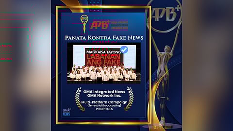 GMA’s “Panata Kontra-Fake News” wins at Asia-Pacific Broadcasting+ Awards
